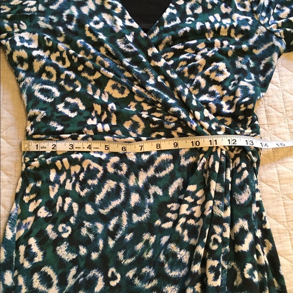 Anne Klein green animal print dress - Picture 3 of 5
